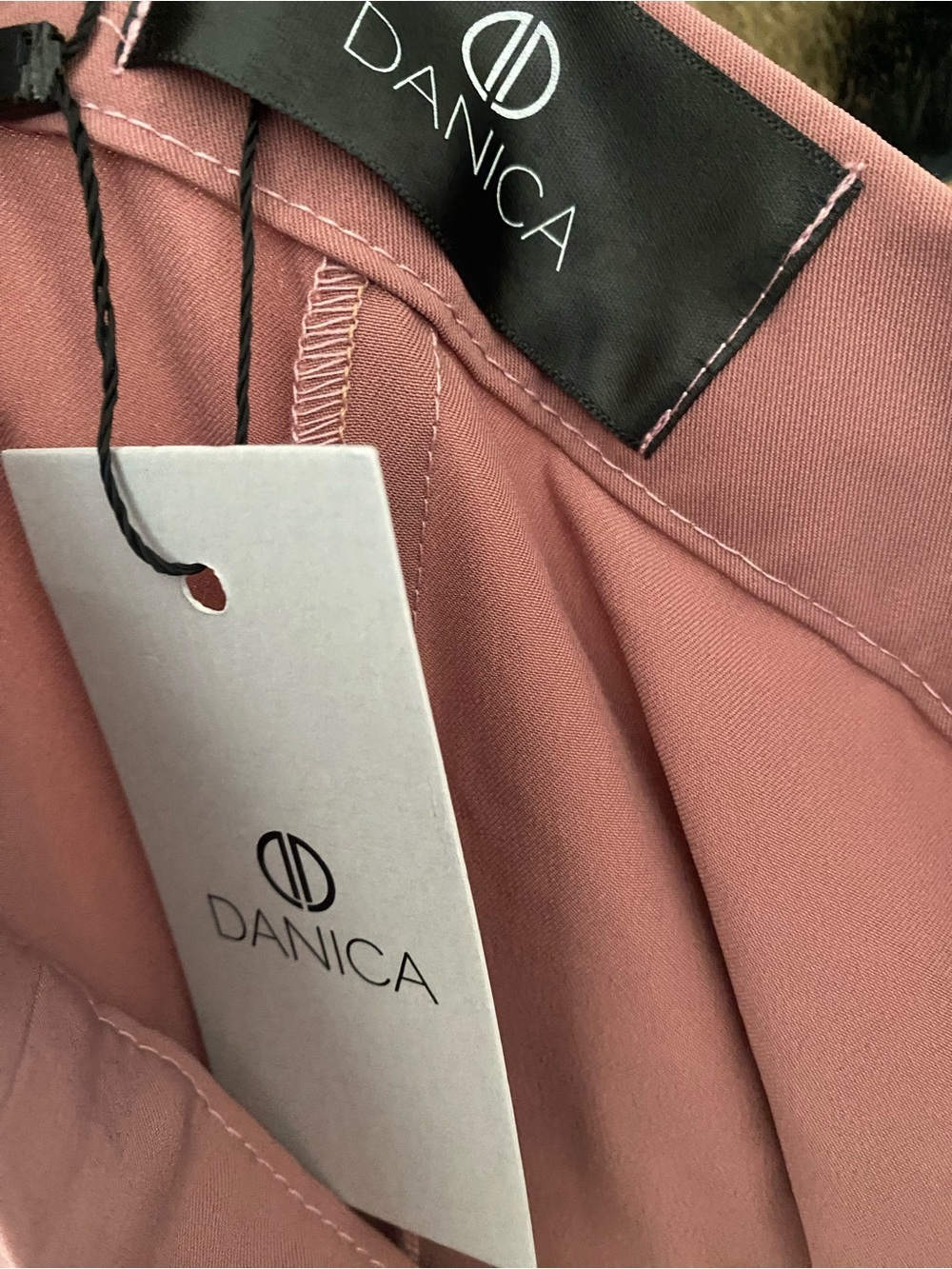 Danica High-Rise Split-Hem Wide Leg Pants in Dusty Rose Quiet Luxury Workwear L - Picture 2 of 14